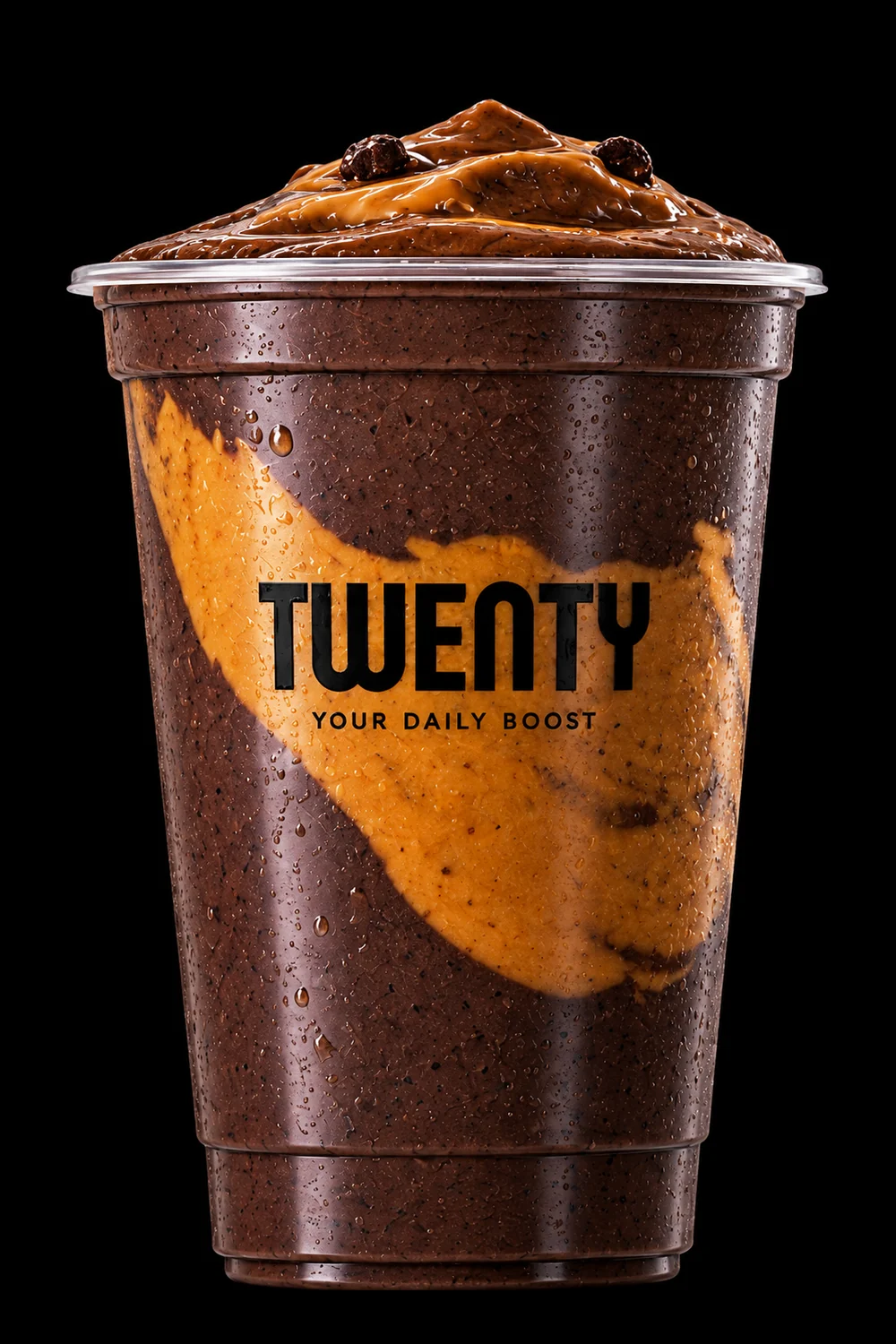 Dark mode — cacao, peanut butter and creatine smoothie