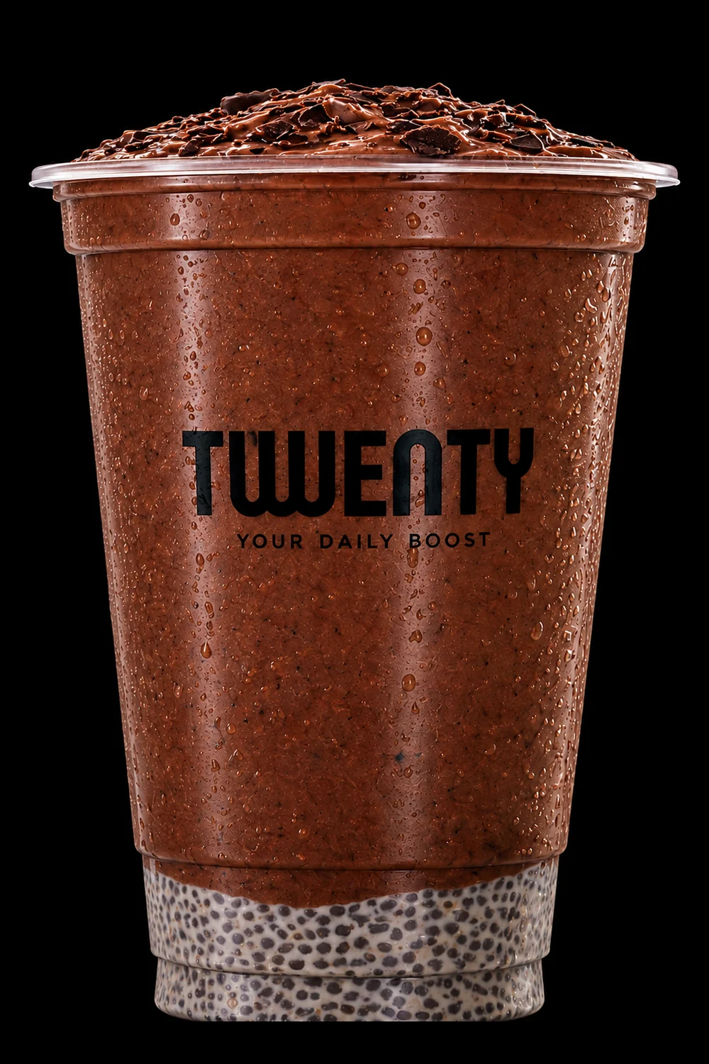 Wake up! — cacao and cold brew smoothie with chia